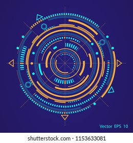 Round HUD Elements .Fantastic circle .Drawing details