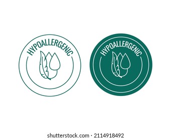 Round hypoallergenic icon vector illustration 