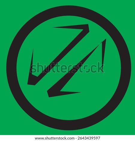 Round icon with abstract new shape in modern vector style, perfect for UI, logos, creative design, or decorative elements. Fully editable Adobe Illustrator EPS file included.