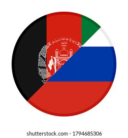 round icon with afghanistan and russia flags