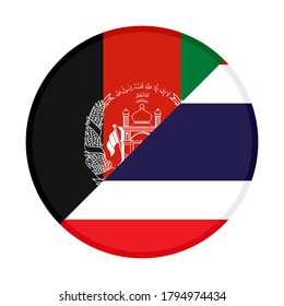 round icon with afghanistan and thailand flags