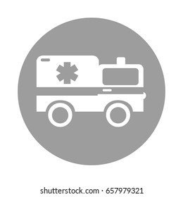 round icon ambulance car cartoon