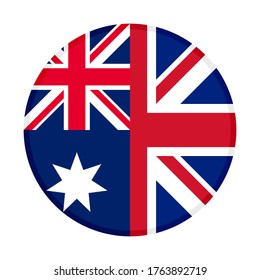 round icon with australia and united kingdom flags