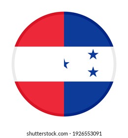 round icon with austria and honduras flags isolated on white background
