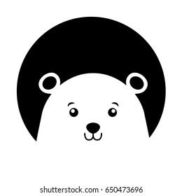 round icon bear face