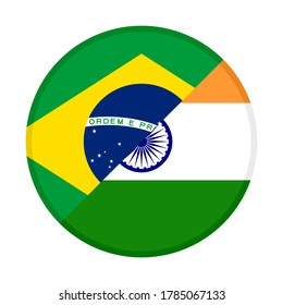 round icon with brazil and india flags