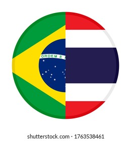 round icon with brazil and thailand flags