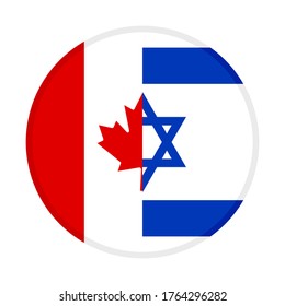 round icon with canada and israel flags