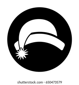 round icon christmas hat