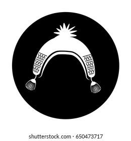 round icon christmas hat