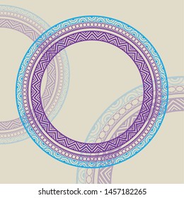 round icon decorative circular emblem cartoon vector illustration graphic design