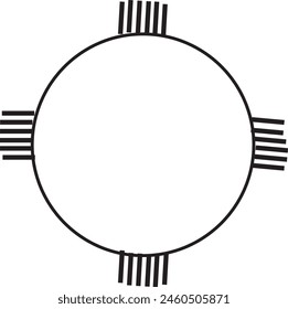 forma de diseño de icono redondo eps