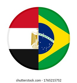 round icon with egypt anf brazil flags