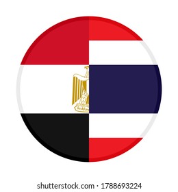 icono de redondeo con marcas de egipto y tailandia