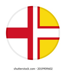 round icon with england and dorset flags isolated on white background
