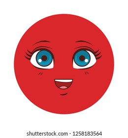 round icon face cartoon