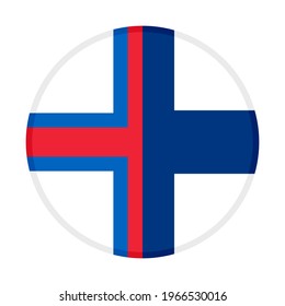 round icon with faroe islands and finland flags isolated on white background
