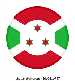 round icon, flag of burundi, isolated on white background