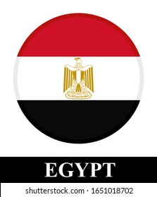 round icon, flag of egypt