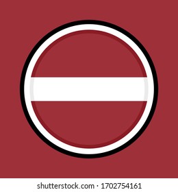 round icon, flag of malawi, isolated on crimson red background