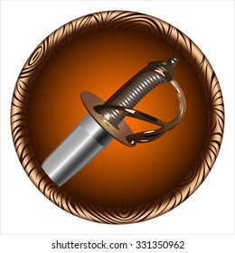 round icon for the game with a pirate sword inside