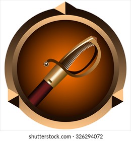 round icon for games with a pirate sword inside