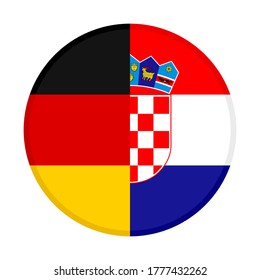 round icon with germany and croatia flags