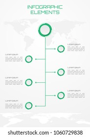 Round icon with green connection lines for business company, presentation or advertisement.vector design some Elements of this image furnished by NASA