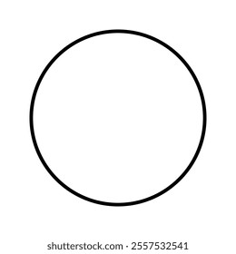 round icon Hand drawn circle line sketch