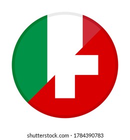 Round Icon Italy Switzerland Flags Stock Vector (Royalty Free ...