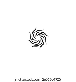 round icon logo F element vector technology