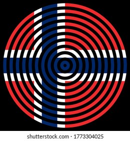 round icon with norway flag