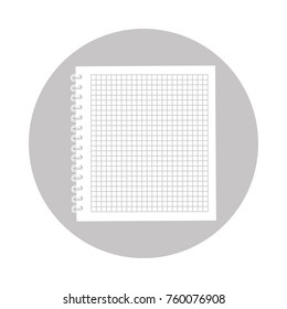 round icon notebook cartoon