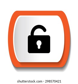 Round icon to open the lock
