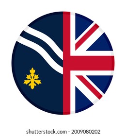 round icon with oxfordshire and united kingdom flags isolated on white background
