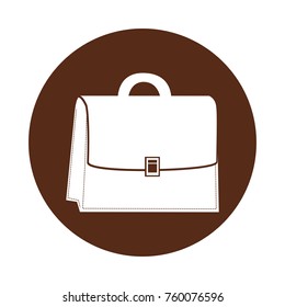 round icon suitcase cartoon