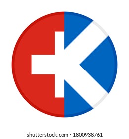 round icon with switzerland and scotland flags