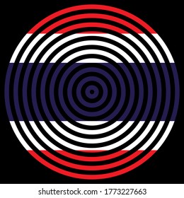 icono circular con la bandera tailandia