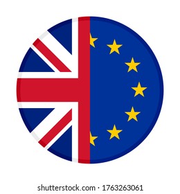 round icon with united kingdom and europe flags - Powered by Shutterstock - Get 15% off with code: PIKWIZARD15