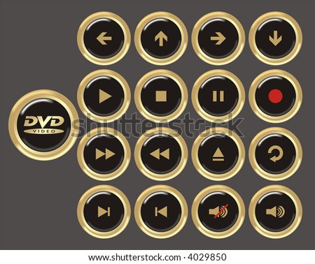 round icons in black and gold
