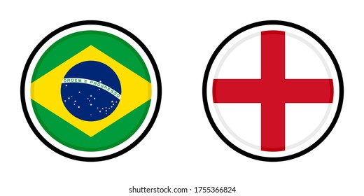 round icons with brazil and england flags