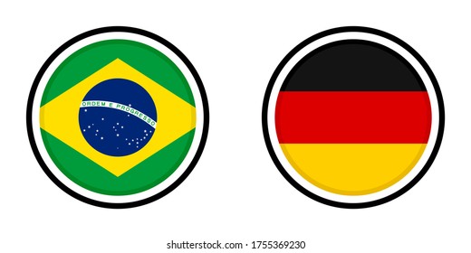 round icons with brazil and germany flags