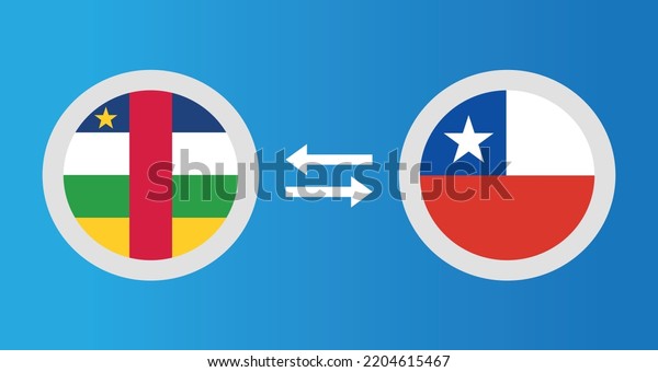 round\
icons with Central African Republic and Chile exchange rate concept\
graphic element Illustration template\
design\
