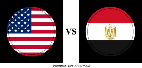 iconos redondos, usa vs egypt