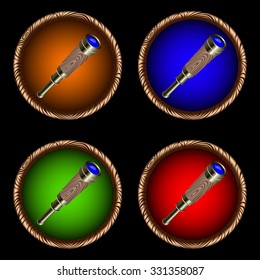 round icons for the game from an old pirate telescope