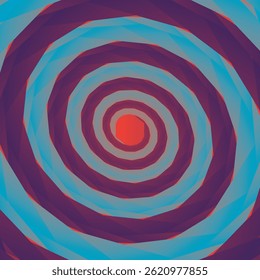 Ilusión redonda Circular Fondo azul y púrpura | Premium Ilustración vectorial 