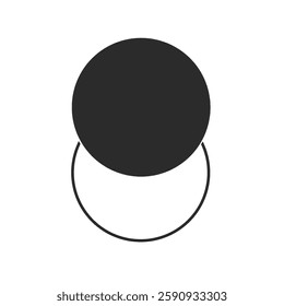 round illustration icon with circle without background