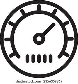 Round indicator icon. Control panel measurement symbol