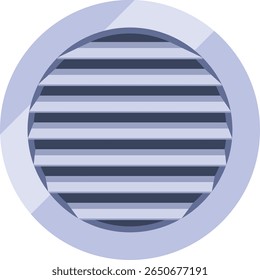 Round industrial ventilation grate vector illustration