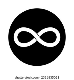 Icono redondeado de silueta infinita. Vector.